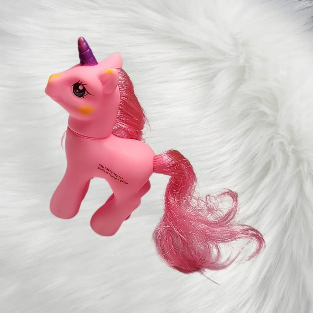 My Pink Pegasus Unicorn Figurine with Purple Horn